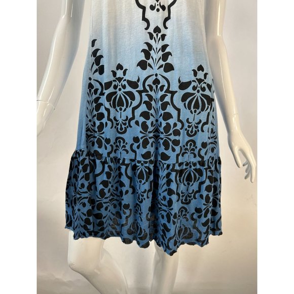 Testament Spaghetti Stap Ombre Sun Dress Size Medium Blue Cotton Blend - Picture 7 of 16